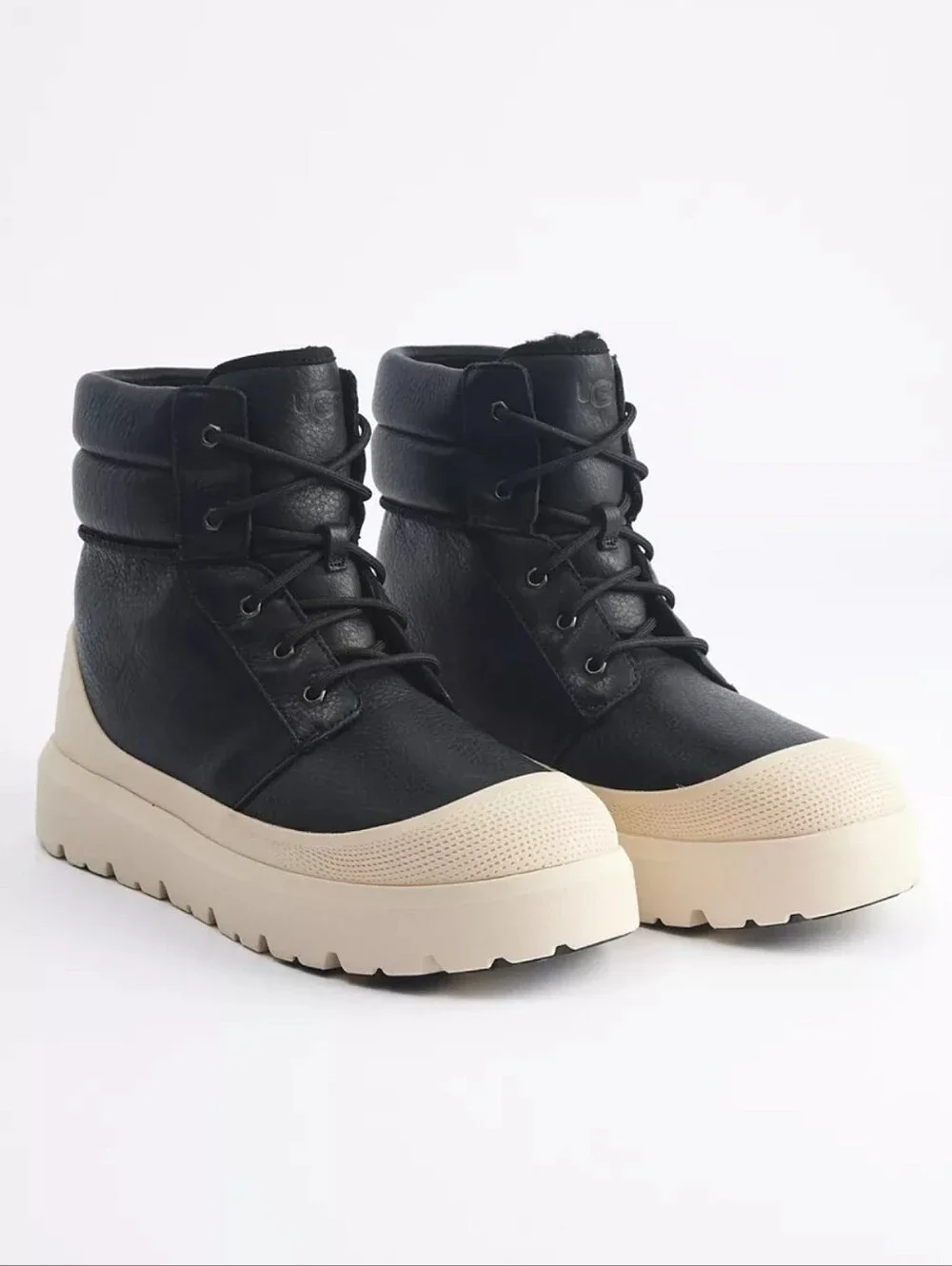🆕️ UGG Neumel High Weather Hybrid Boots Black Birch Men 7 Women8 Waterproof